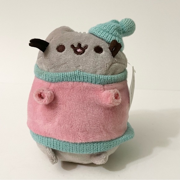 Pusheen Plush Cat Lot of 2 10th Anniversary Pizza and Winter Sweater Cat - Picture 2 of 15